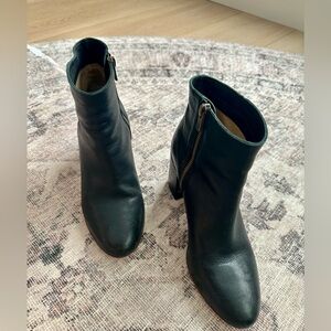 Garnet Hill black leather heeled boots, European size 38/US 7.5